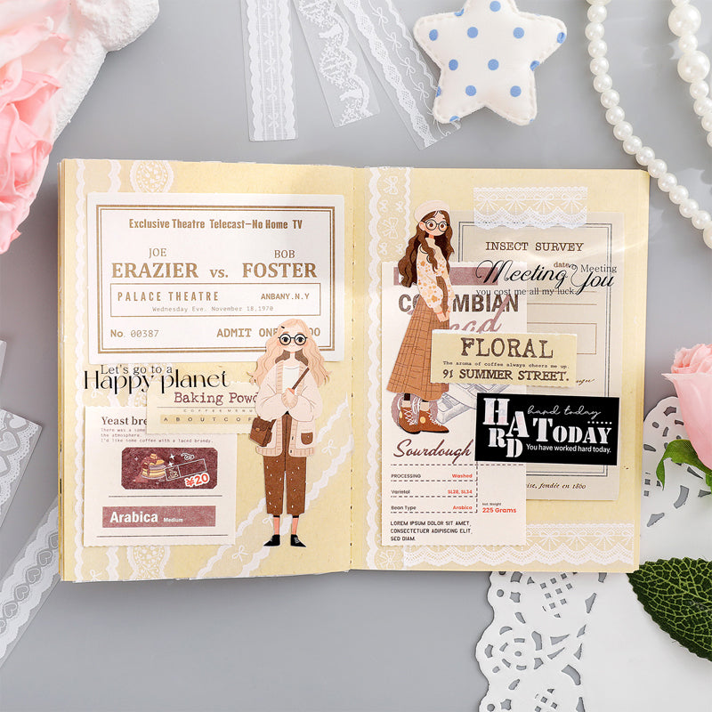 Lace Wander Series Sticker featuring lace designs for journaling, scrapbooking and collage