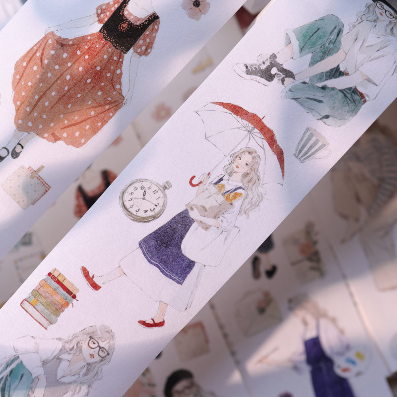 5.5cm*100cm Living Condition Die Cutting Washi/PET Tape for journaling, scrapbooking and collage