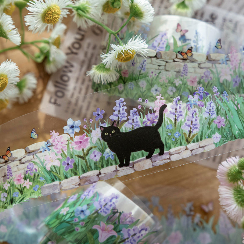 Flower Field Series PET Tape featuring flower designs for journaling, scrapbooking and collage
