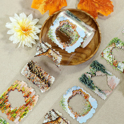 Old Wall PET Tape featuring old designs for journaling, scrapbooking and collage