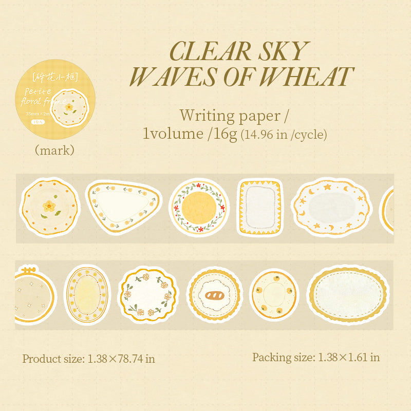 Floral Small Frame Series Die Cutting Writing Tape