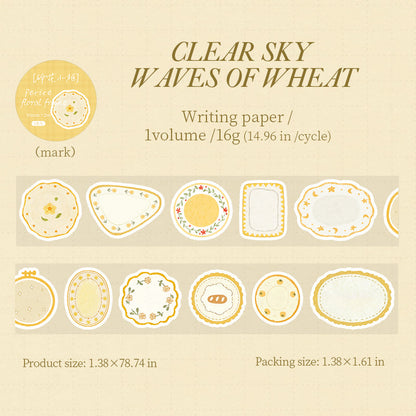 Floral Small Frame Series Die Cutting Writing Tape