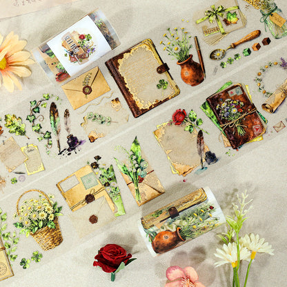 Summer Letter PET Tape featuring summer, and letter designs for journaling, scrapbooking and collage