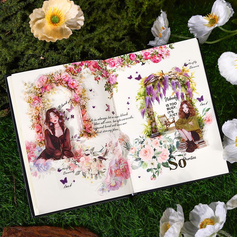 Floral Gate PET Window Sticker Pack