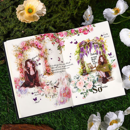 Floral Gate PET Window Sticker Pack