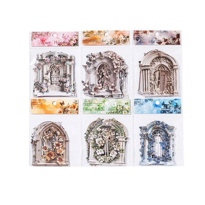 Vintage Floral Window Sticker Pack