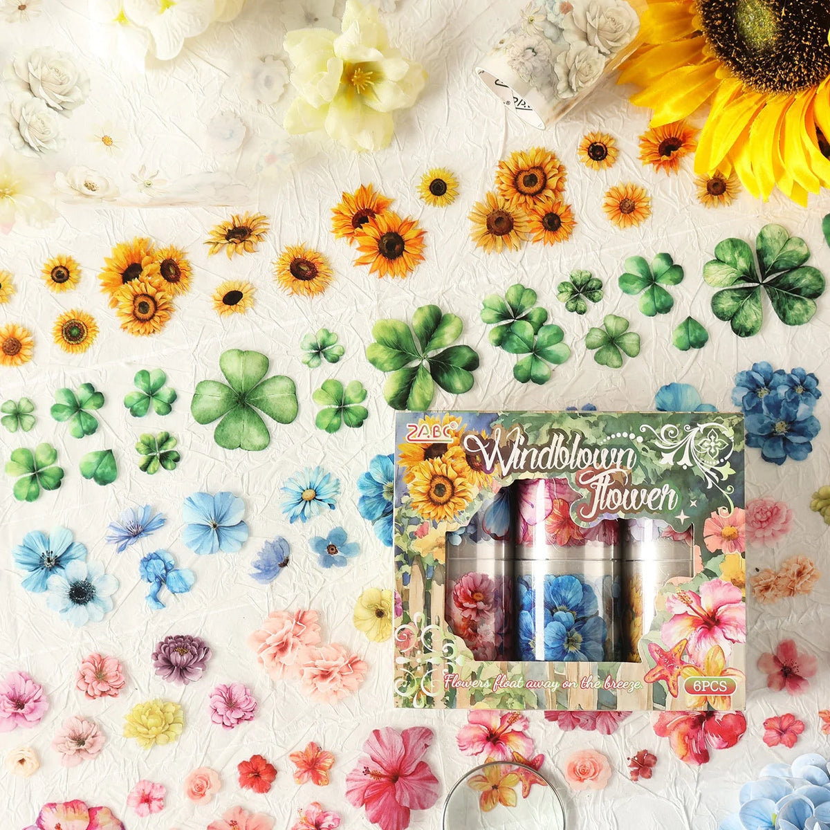 Pre-Cut Flower PET Tape Set