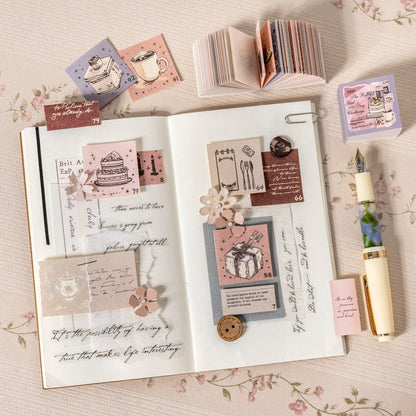 Exquisite Girl 100 Days Punch Card Scrapbook Paper 100Pcs Material Paper