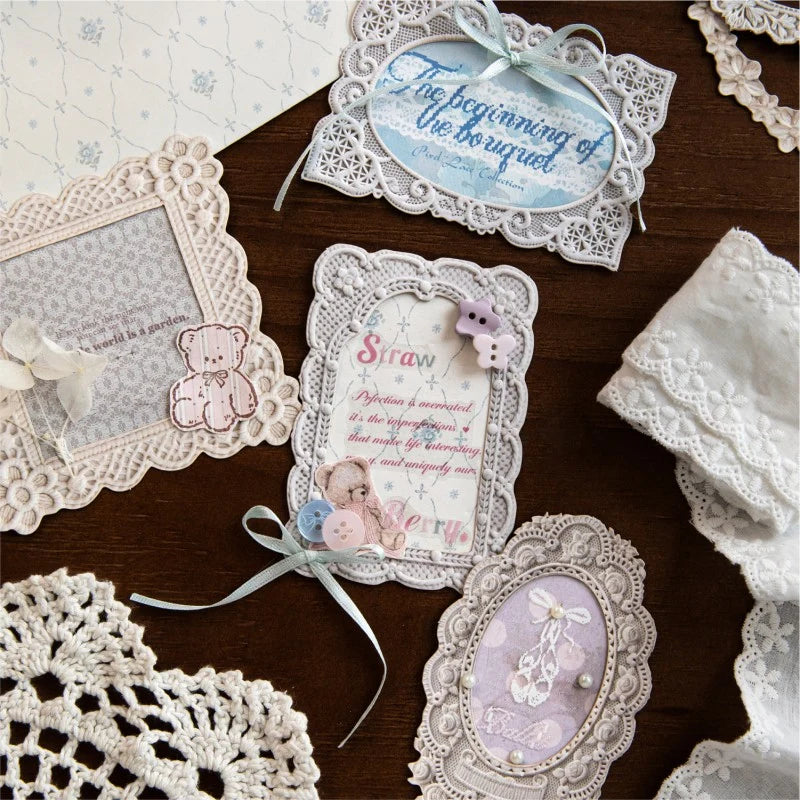 Crochet Floral Letter Relief Sticker Pack