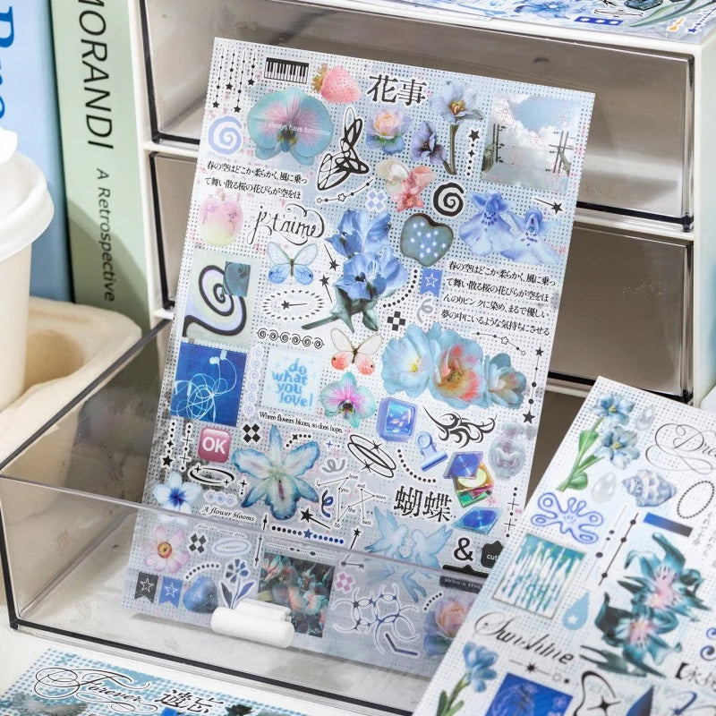 Flowers Hidden in the Mist Sticker Book