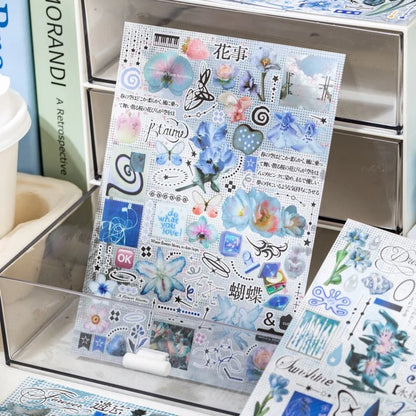 Flowers Hidden in the Mist Sticker Book