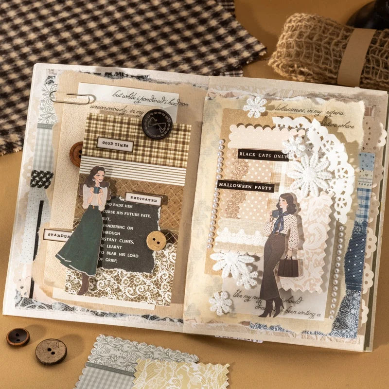 Floral Patchwork Lace Sticker Book