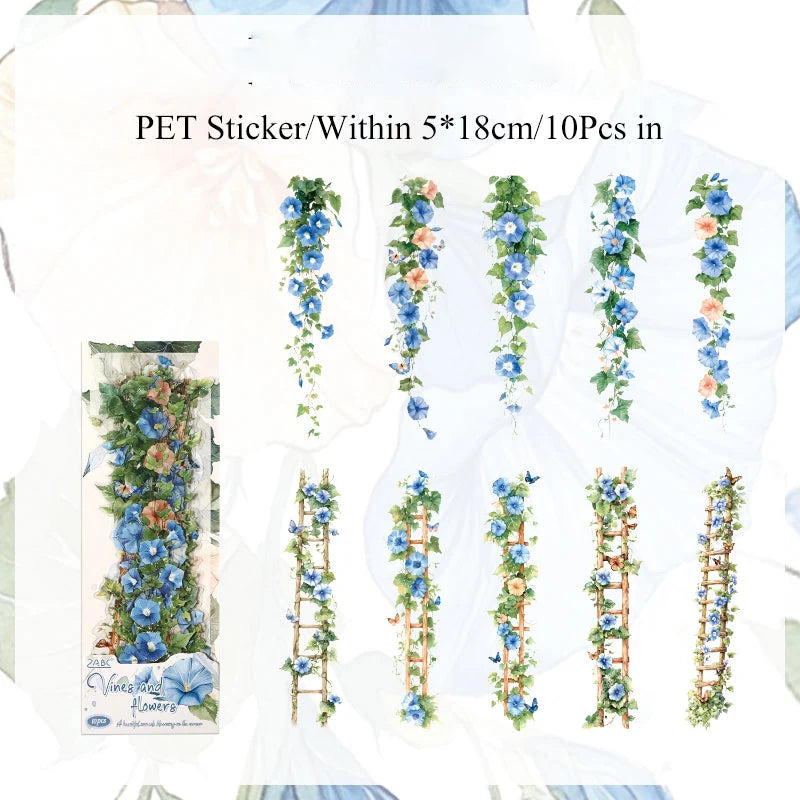 Vines lead flowers Sticker