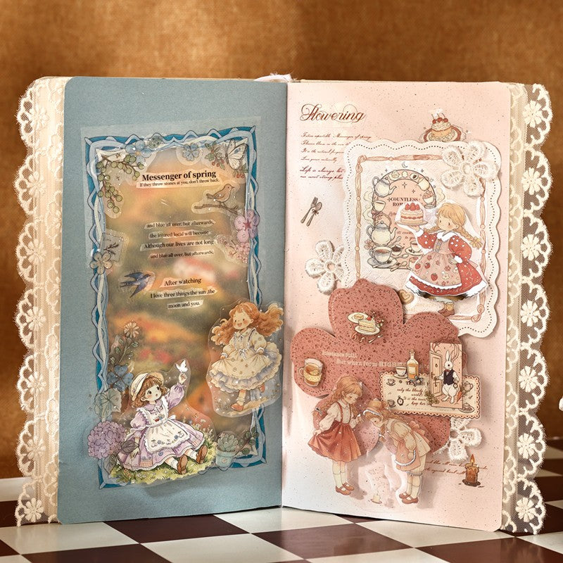 Girl In Fairy TaleSeries Sticker Book featuring fairy, tale, and girl designs for journaling, scrapbooking and collage