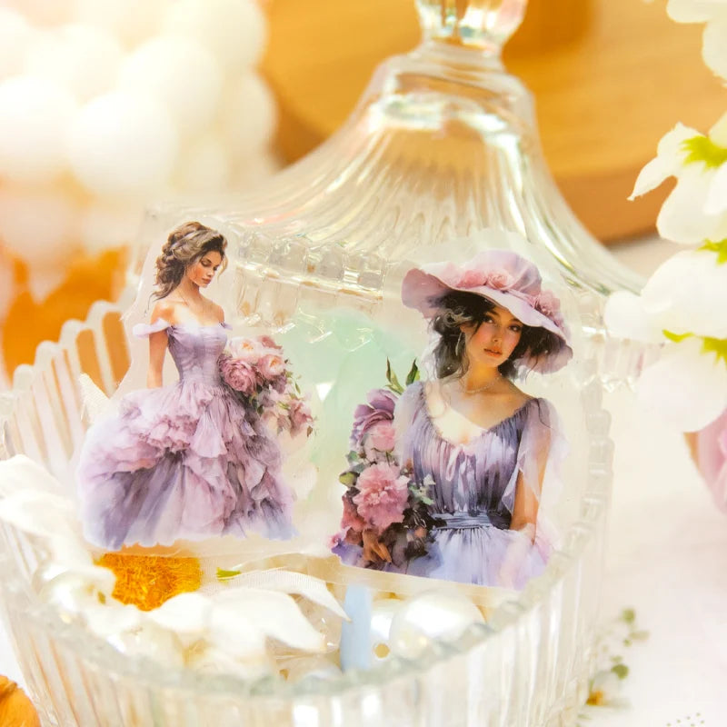 Vintage Art Girl Floral PET & Washi Tape