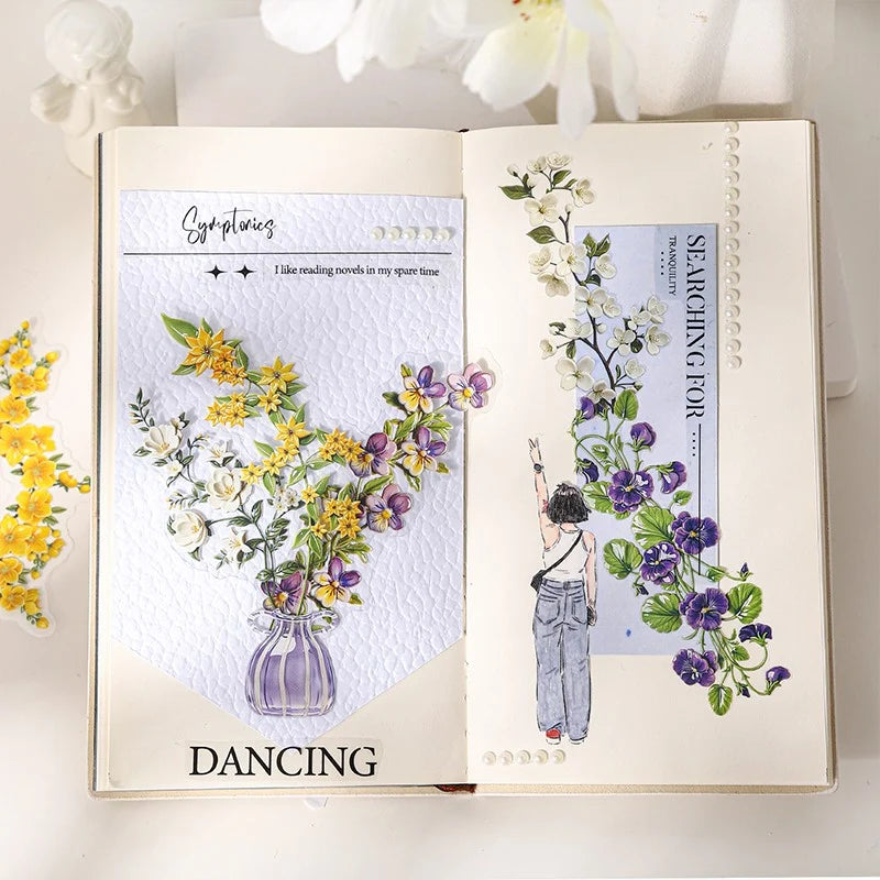 Porcelain Blossom Branch Sticker Pack