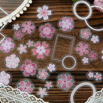 Floral Cutout Sticker Set – 50 Pieces