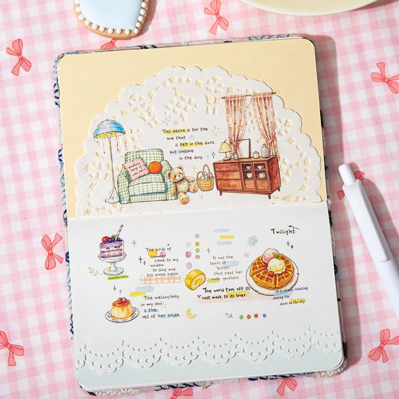 Flowers & Poetry of Life PET Coil Sticker Book