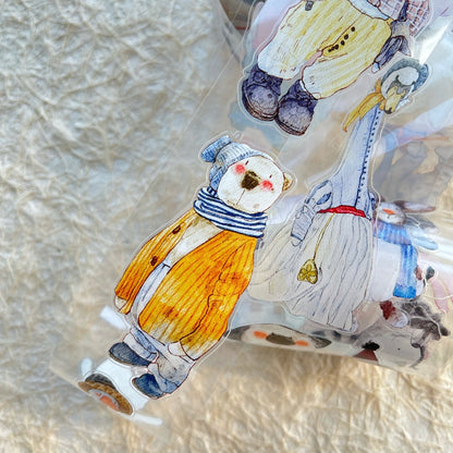 4cm*333cm Cute doll Die Cutting Washi/PET/Fog PET Tape for journaling, scrapbooking and collage
