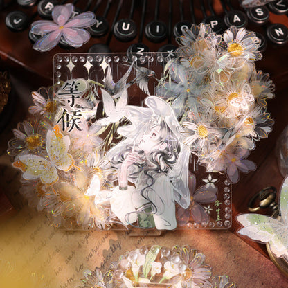 5cm*100cm Air Garden Die Cutting Shell Gold/Shell Silver/Shell Light PET Tape featuring garden, old, and gold designs for journaling, scrapbooking and collage