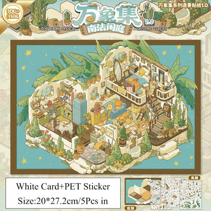 World Collection Series 3D Sticker for journaling, scrapbooking and collage
