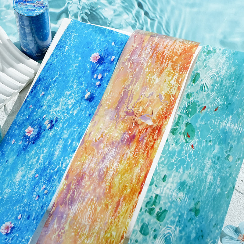 Clear Water Series PET Tape for journaling, scrapbooking and collage