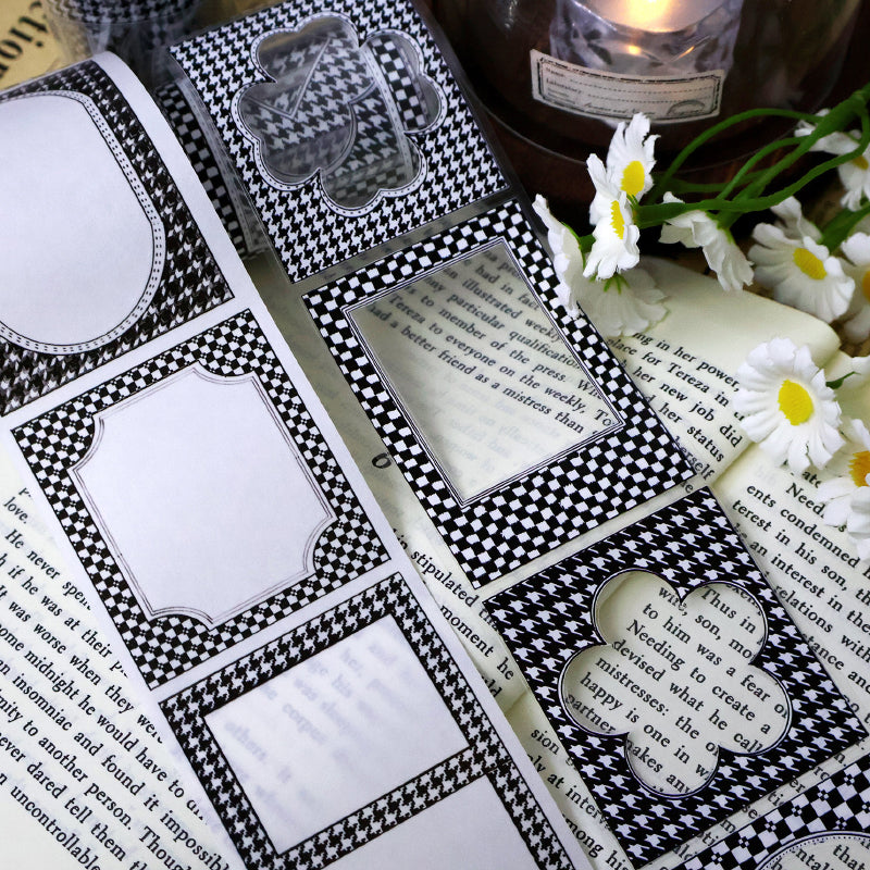 5.5cm*100cm Modern frame Die Cutting Washi/PET Tape for journaling, scrapbooking and collage