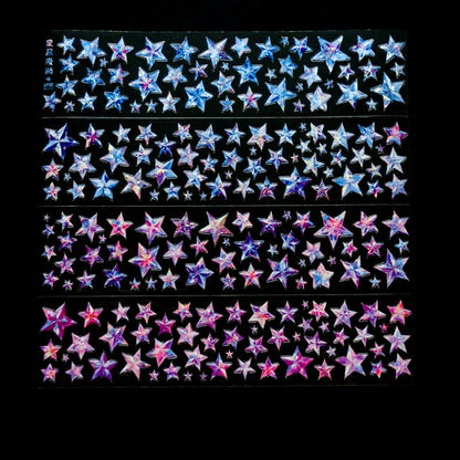 Whole Roll 6cm*5m Star Dust Wandering Die Cutting Shell Light PET Tape