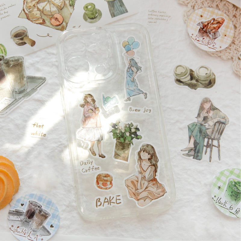 Coffee Daily Series Die Cutting Washi Tape for journaling, scrapbooking and collage