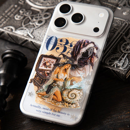The Four Season Witches Series Sticker featuring sea designs for journaling, scrapbooking and collage