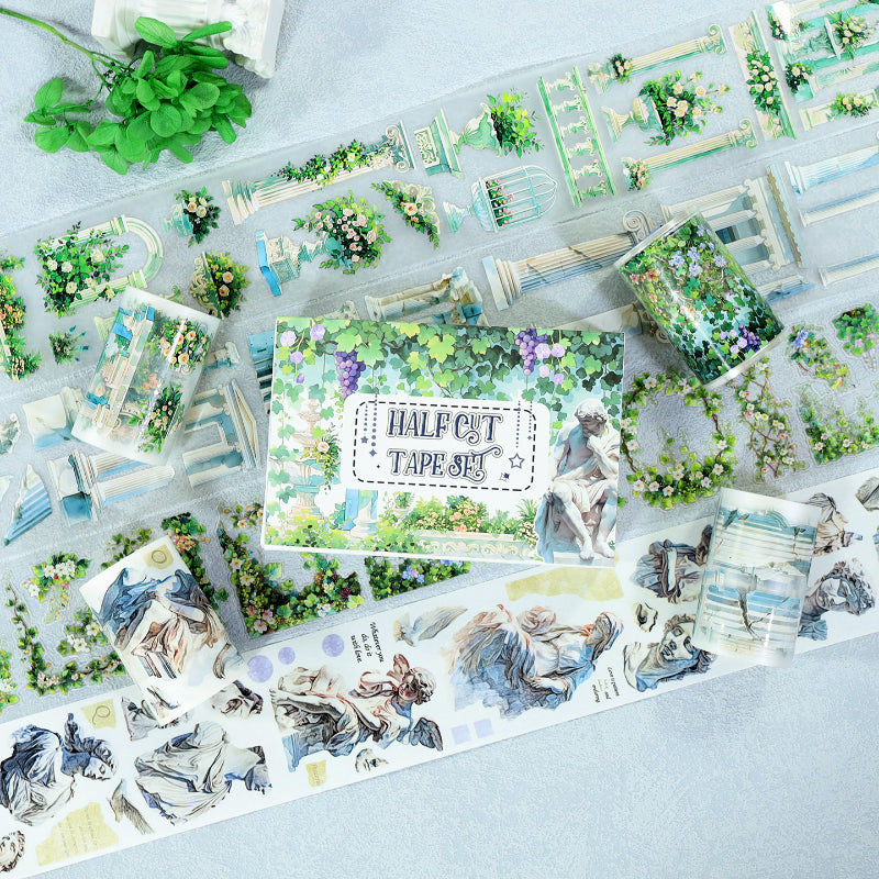 Garden Of Ruins Tape Set featuring garden designs for journaling, scrapbooking and collage