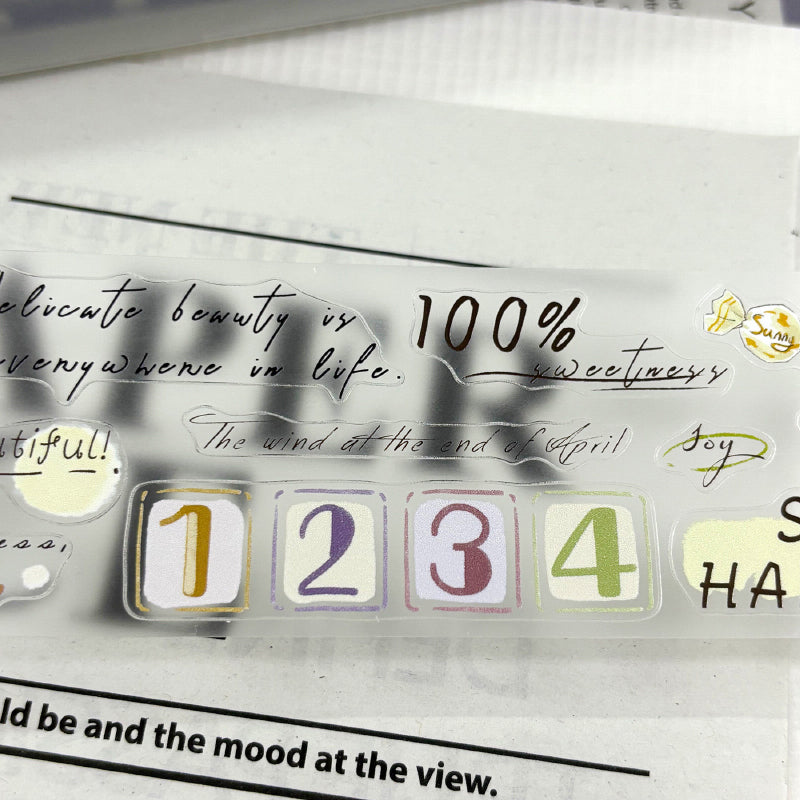 4.5cm*250cm Sweet Words Die Cutting Washi/PET/Fog PET Tape featuring sweet designs for journaling, scrapbooking and collage