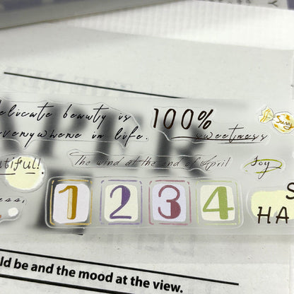 4.5cm*250cm Sweet Words Die Cutting Washi/PET/Fog PET Tape featuring sweet designs for journaling, scrapbooking and collage