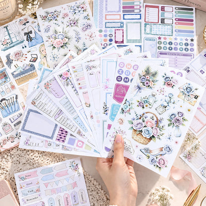 Beauty Diary Sticker Book featuring book designs for journaling, scrapbooking and collage