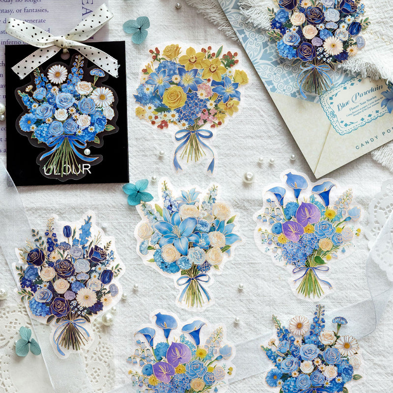 Floral Notes Story Series Sticker featuring floral designs for journaling, scrapbooking and collage