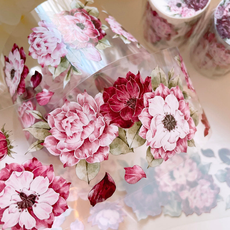 5.5cm*100cm Purple Jasmine Flower PET Tape
