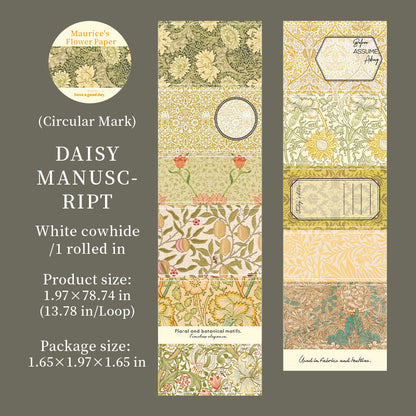 Maurice's flower paper Series Die Cutting White Kraft Paper Tape