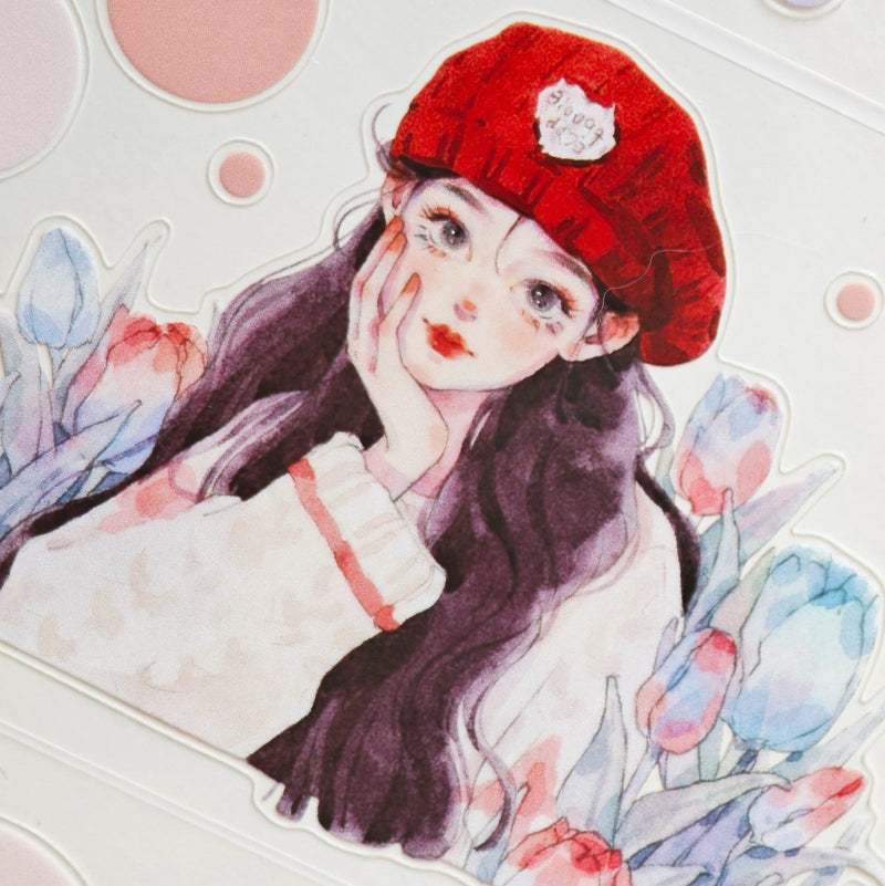 6.5cm*100cm Gorgeous charming Die Cutting Washi/PET Tape for journaling, scrapbooking and collage