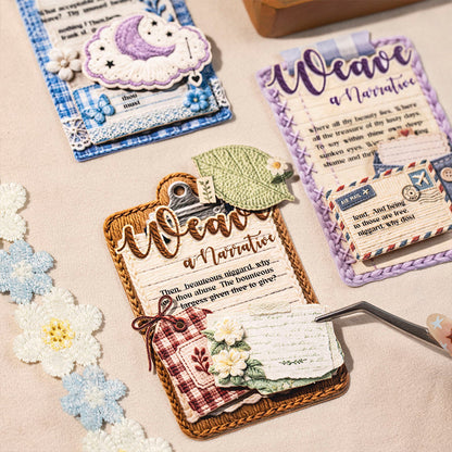Weaving Narrative Series Sticker for journaling, scrapbooking and collage