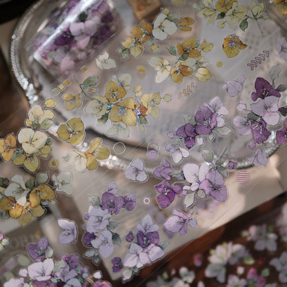 6.5cm*120cm Bougainvillea Speetabilis Die Cutting Washi/PET/Shell Light PET Tape