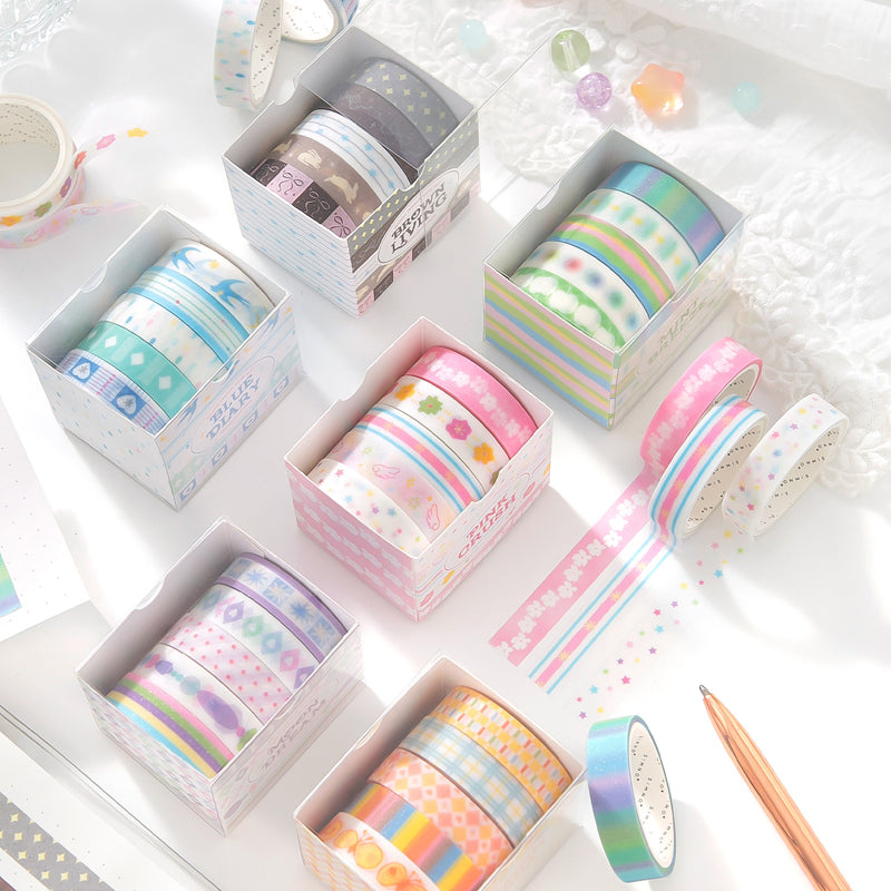 Sugar Frost Fantasy Series Washi Tape Set featuring fantasy designs for journaling, scrapbooking and collage