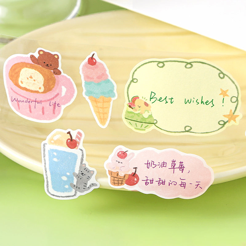 Vitality Life Handbook Series Die Cutting Writing Paper Tape featuring book designs for journaling, scrapbooking and collage