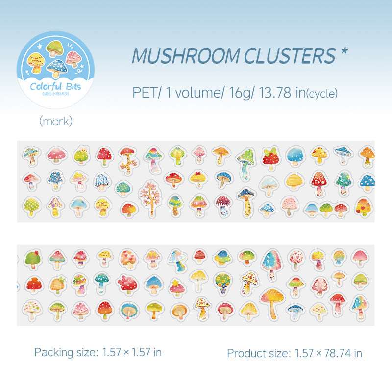 Colorful Little Things Series Die Cutting PET Tape