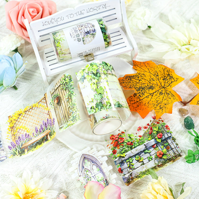 Vines entwine the wall PET Tape for journaling, scrapbooking and collage