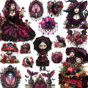 Dark Gothic Rose Sticker