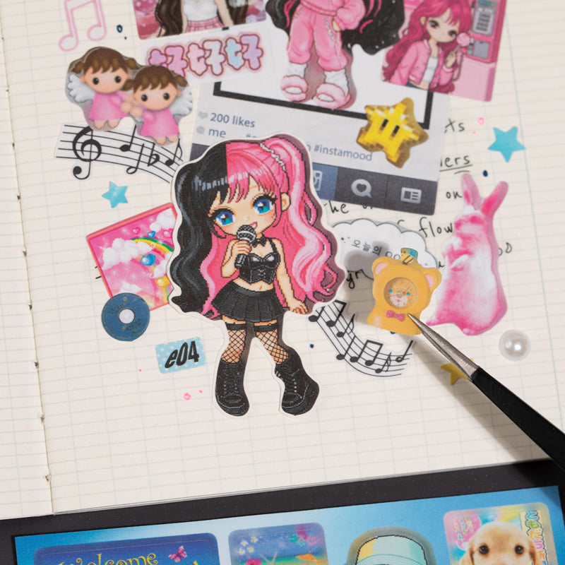 Millennium Signal Series Sticker Book featuring book designs for journaling, scrapbooking and collage