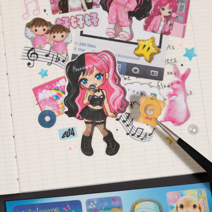 Millennium Signal Series Sticker Book featuring book designs for journaling, scrapbooking and collage