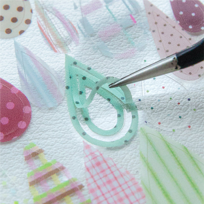 Rainy Season Series Die Cutting PET Tape featuring sea, and rain designs for journaling, scrapbooking and collage