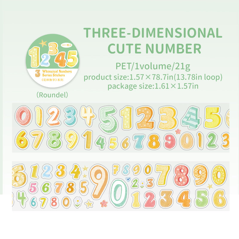 Variety Number Series Die Cutting PET Tape