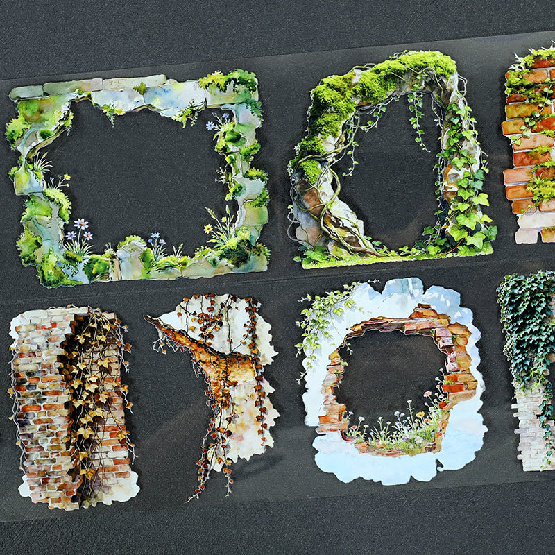 Old Wall PET Tape featuring old designs for journaling, scrapbooking and collage